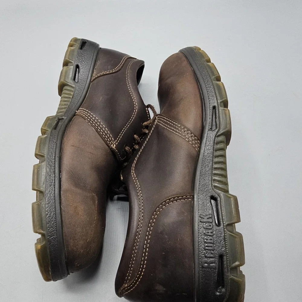 Redback Oxford Steel Toe Oil & Acid Resistant Work‎ Shoes Men's U.S 10 Brown